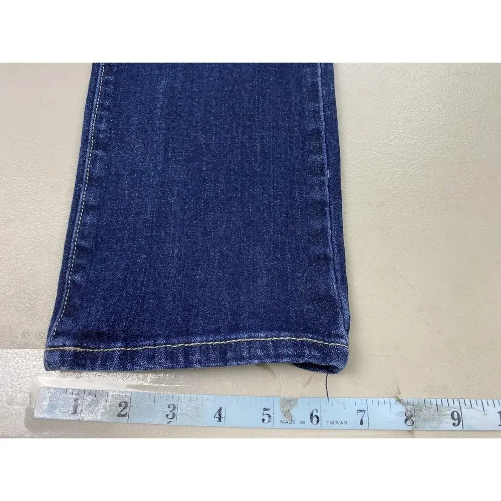 Fran Denim Madison Jeans Womens 30 Dark Wash Mid Rise Straight Stretch 28x31 - Picture 7 of 12